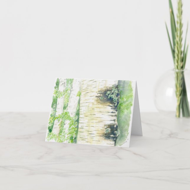 Tarjeta de felicitación doblada con obras de arte  (Anverso)