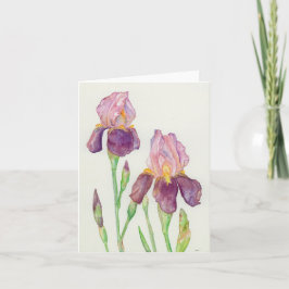 Tarjeta de felicitación doblada con obras de arte 