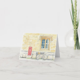 Tarjeta de felicitación doblada con obras de arte