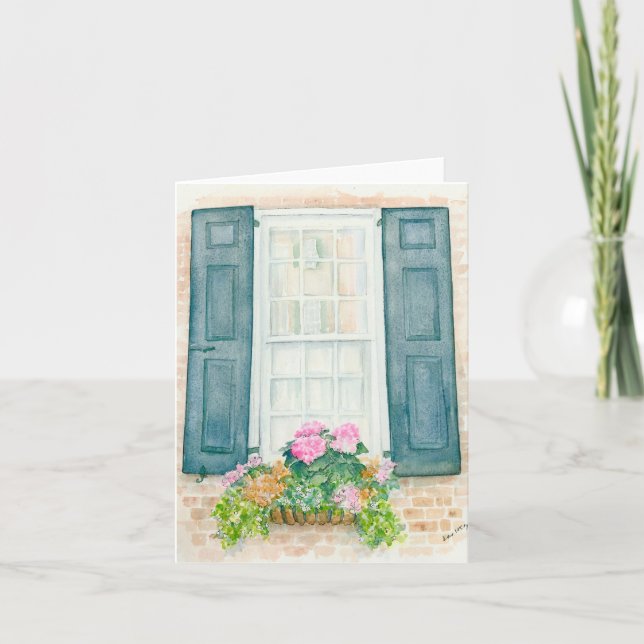 Tarjeta de felicitación doblada con obras de arte  (Anverso)