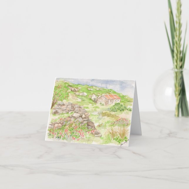 Tarjeta de felicitación doblada con obras de arte  (Anverso)