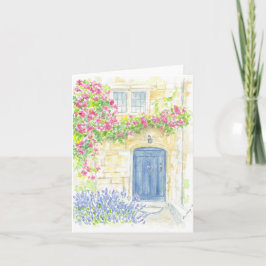 Tarjeta de felicitación doblada con obras de arte 