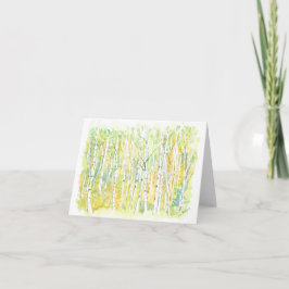 Tarjeta de felicitación doblada con obras de arte 