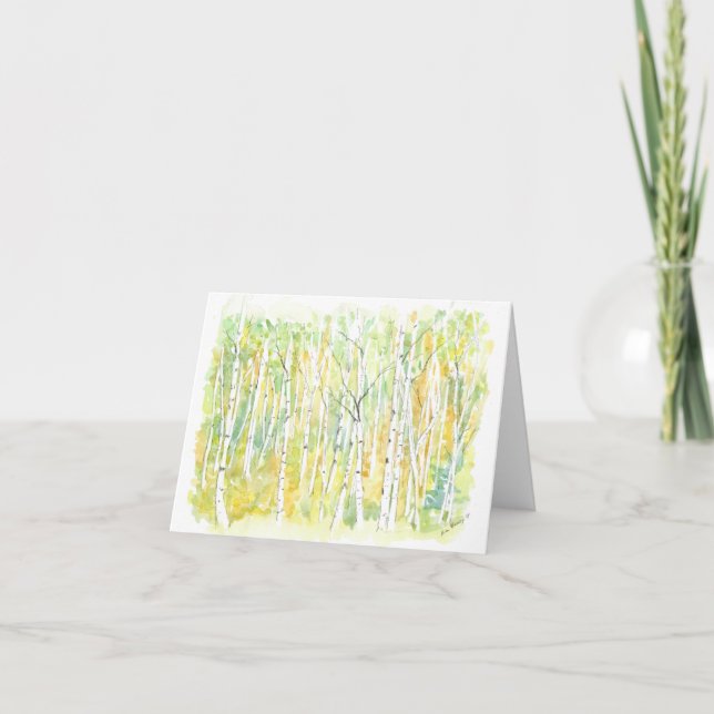 Tarjeta de felicitación doblada con obras de arte  (Anverso)