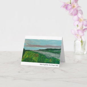 Tarjeta de felicitación doblada con paisaje appala