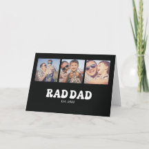 Tarjeta de felicitación doblada de 3 fotos retro R