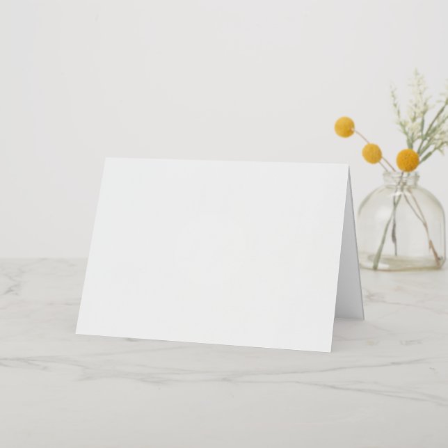 Tarjeta de felicitación doblada de 5 x 7 con lámin (Flor dorada)