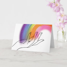 Tarjeta de felicitación doblada de amor y luz