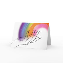 Tarjeta de felicitación doblada de amor y luz