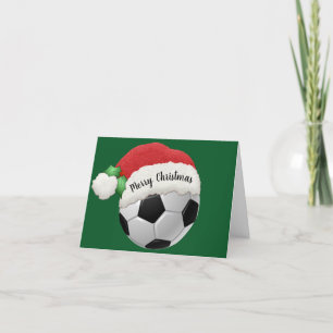 Tarjeta de felicitación doblada de balón de fútbol
