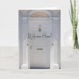 Tarjeta de felicitación doblada de bienvenida a ca