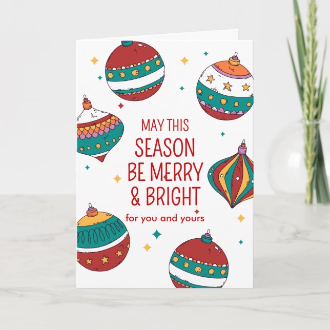 Tarjeta de Felicitación Doblada de Bombillas de Na (Anverso)