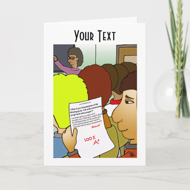 Tarjeta de felicitación doblada de Boomerang (Anverso)