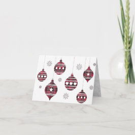 Tarjeta de felicitación doblada de color rojo oscu