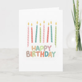 Tarjeta de felicitación doblada de cumpleaños con 
