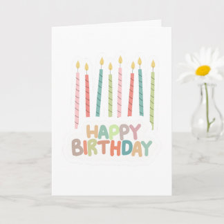 Tarjeta de felicitación doblada de cumpleaños con 