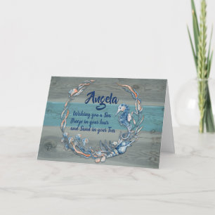 Tarjeta de felicitación doblada de cumpleaños en l