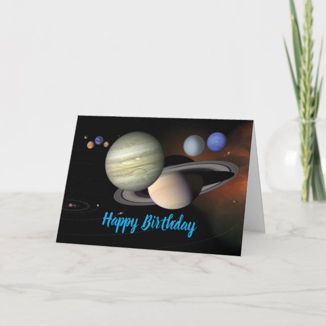 Tarjeta de felicitación doblada de cumpleaños feli (Anverso)
