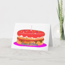 Tarjeta de felicitación doblada de cumpleaños feli