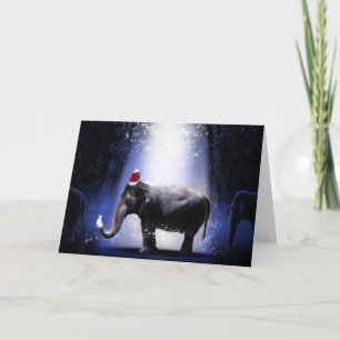 TARJETA DE FELICITACIÓN DOBLADA DE ELEFANTE CON GO