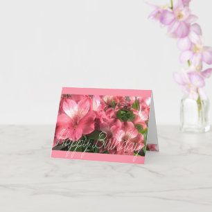 Tarjeta de Felicitación Doblada de Flores Rosas Bo