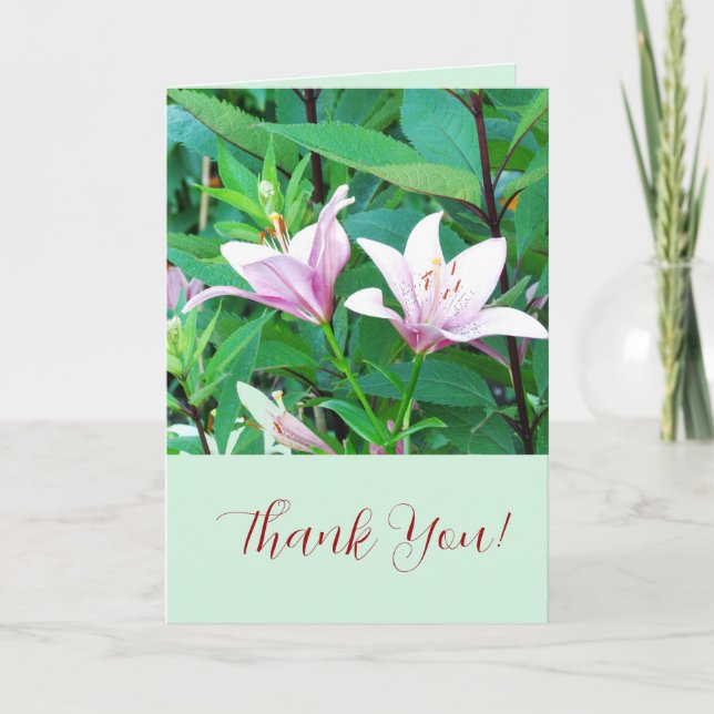 Tarjeta de felicitación doblada de Hemerocallis (Anverso)
