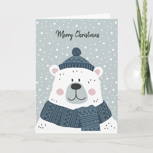 Tarjeta de felicitación doblada de Navidad (Anverso)