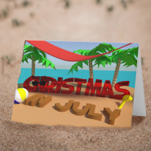 Tarjeta de felicitación doblada de Navidad en juli