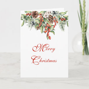 Tarjeta de felicitación doblada de navidades Folia