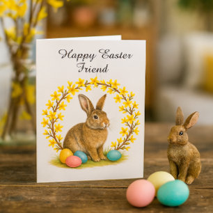 Tarjeta de felicitación doblada de Pascua feliz am
