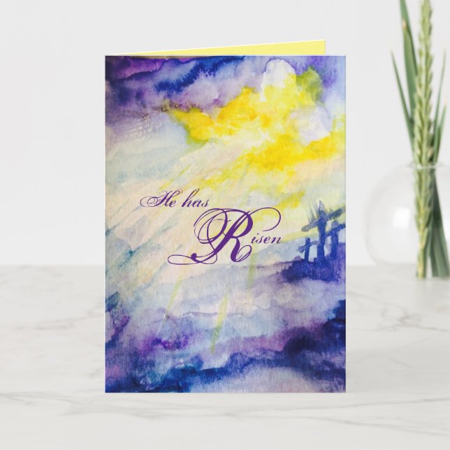Tarjeta de felicitación doblada de Pascua Halleluj (Anverso)