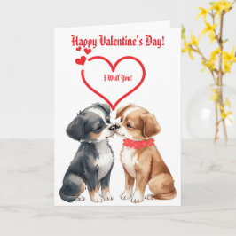 tarjeta de felicitación doblada de perros lindos p