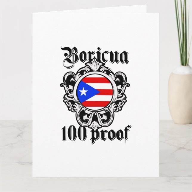 Tarjeta de felicitación doblada de Puerto Rico (Anverso)