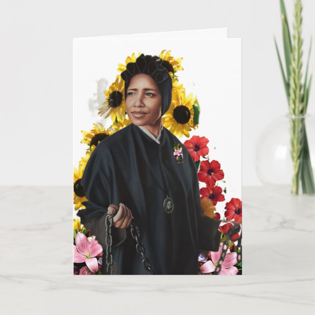 Tarjeta de felicitación doblada de Saint Josephine (Anverso)