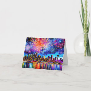 Tarjeta de felicitación doblada de Seattle