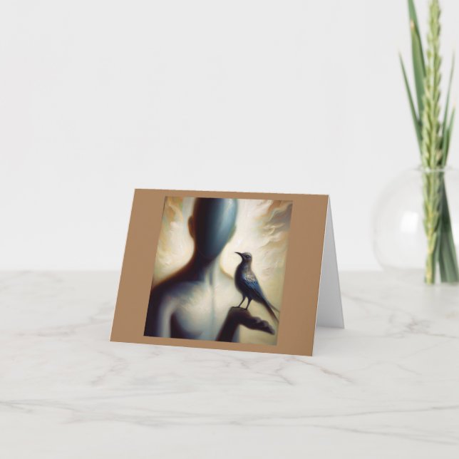 Tarjeta de felicitación doblada de Spirit Animal M (Anverso)