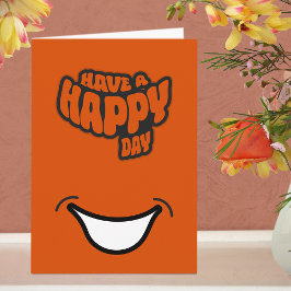 Tarjeta de felicitación doblada de texto de día fe