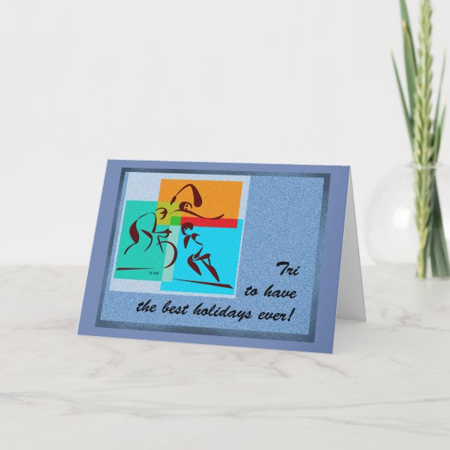 Tarjeta de Felicitación Doblada de Vacaciones de T (Anverso)