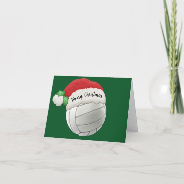 Tarjeta de felicitación doblada de voleibol (Anverso)