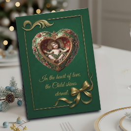 Tarjeta de felicitación doblada del Corazón del Di