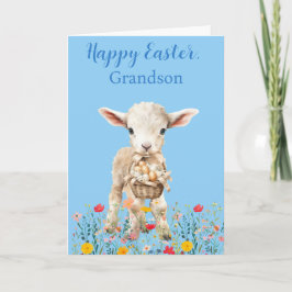 Tarjeta de felicitación doblada del Cordero de Pas