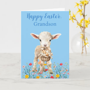 Tarjeta de felicitación doblada del Cordero de Pas