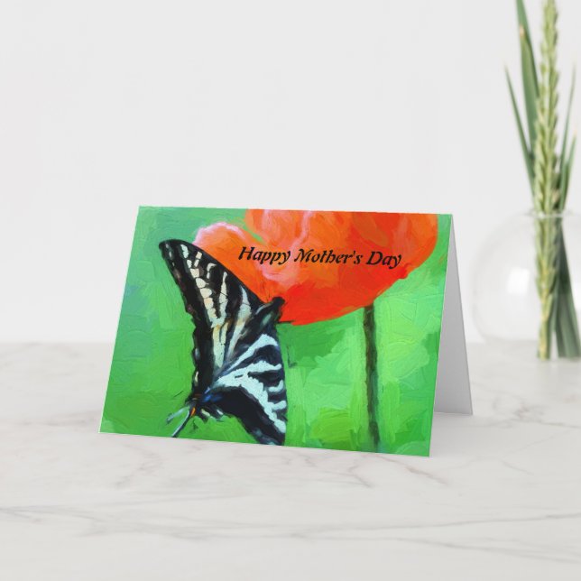 Tarjeta de felicitación doblada del Día de la Madr (Anverso)