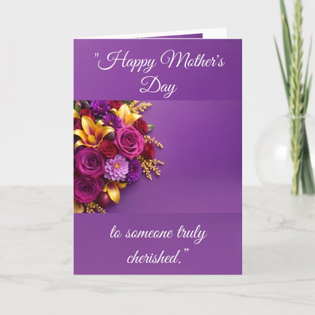 Tarjeta de felicitación doblada del Día de la Madr ("Happy Mother's Day Greeting Card")
