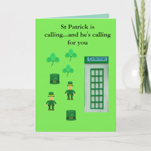 Tarjeta de felicitación doblada Día de San Patrici