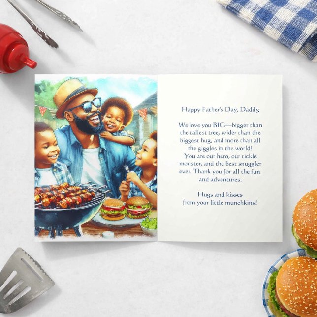 Tarjeta de felicitación doblada Día del Padre Amor (Subido por el creador)