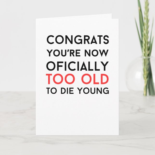 Tarjeta de felicitación doblada divertida regalo s (Anverso)
