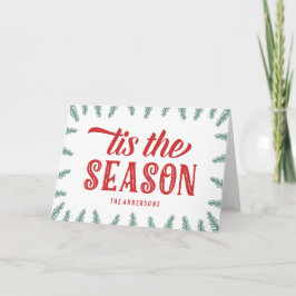 Tarjeta de felicitación doblada el | del pino del