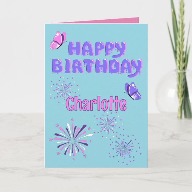 Tarjeta de felicitación doblada feliz (Anverso)