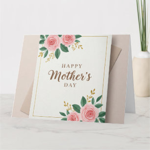 Tarjeta de felicitación doblada feliz día de la ma